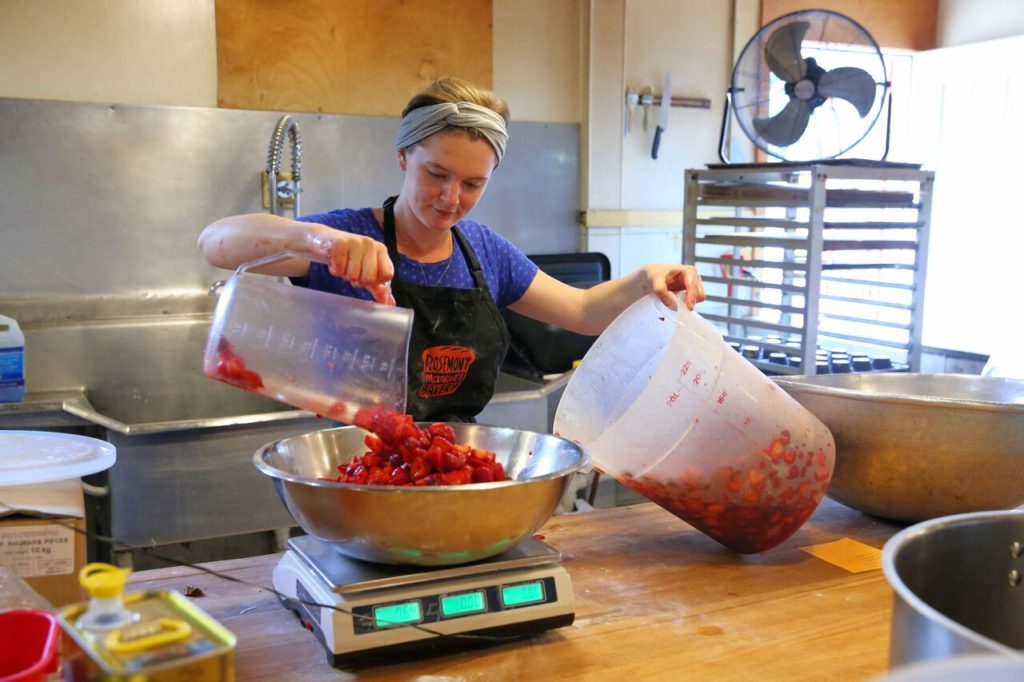 Strawberries meet rhubarb