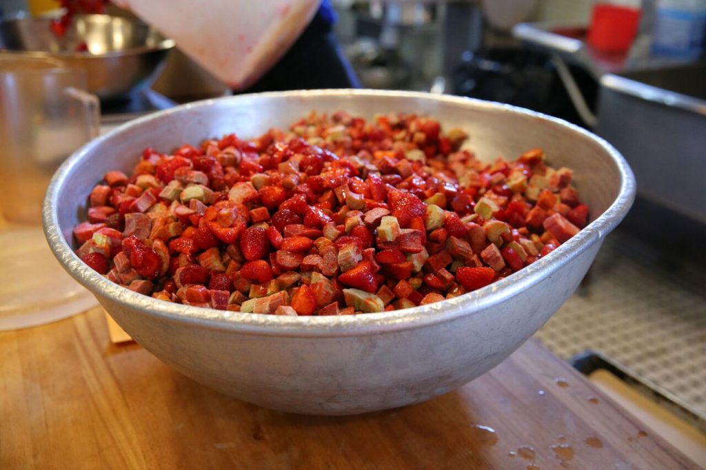 Strawberries meet rhubarb 