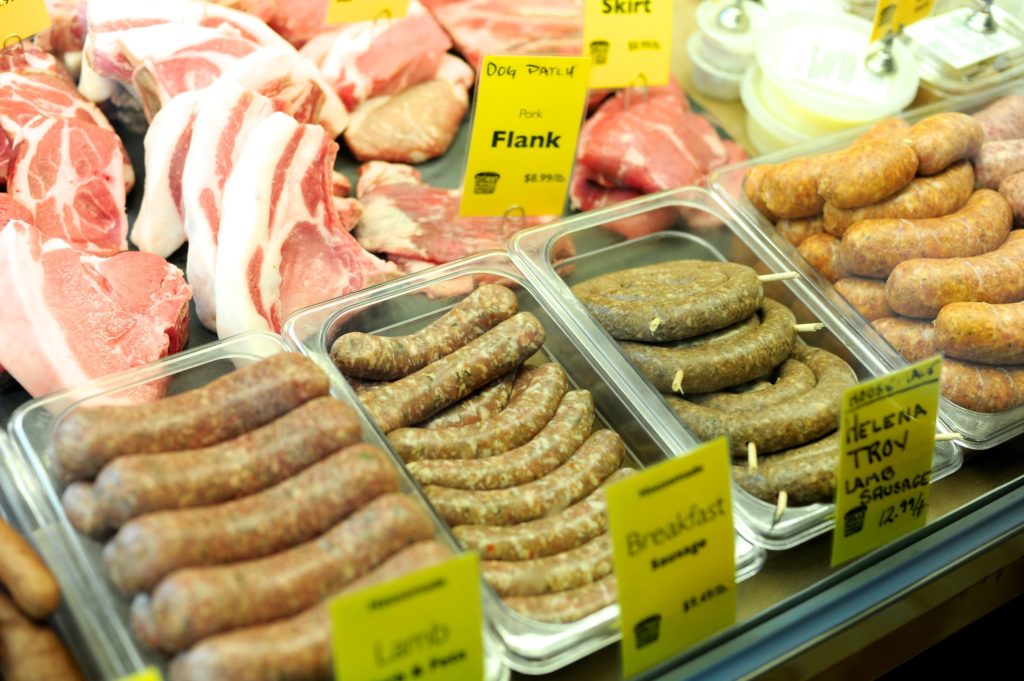 Rosemont Market's deli counter with local meat products