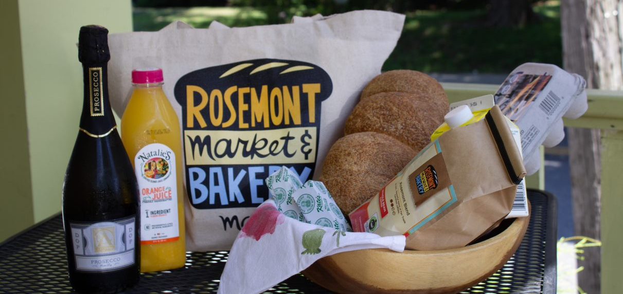 Rosemont Groceries on the porch at Cape Elizabeth