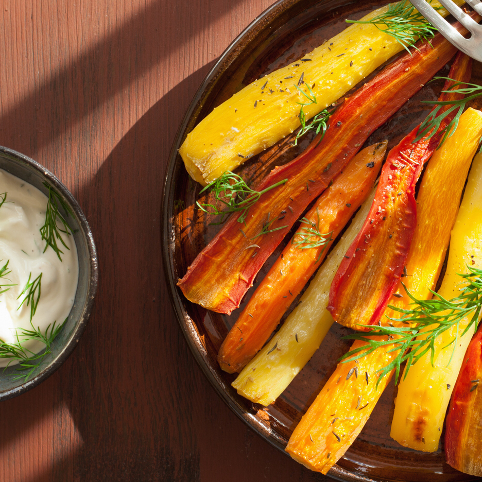Honey-Miso Glazed Carrots & Parsnips with Whipped Ricotta & Fresh Herbs