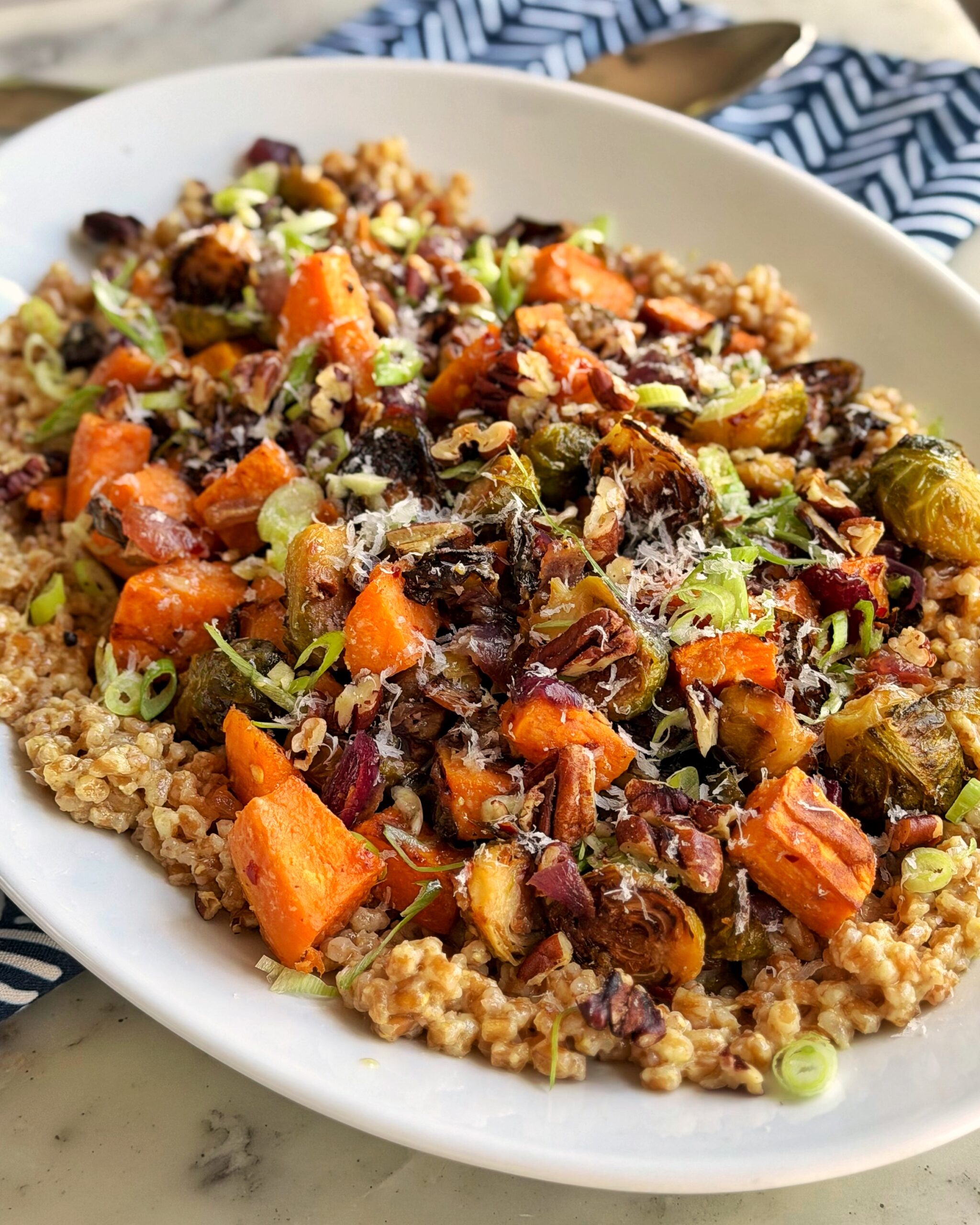 Maple-Miso Roasted Vegetable Farro